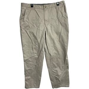Woolrich Pants Men Size 38 Beige 100% Cotton Mid Rise Minimalist Preppy Academia